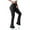 Black, variant on High Waist Womens Flare Yoga Leggings Scrunch Butt Lifting Bell Bottoms Bootcut Workout Pants with Pockets