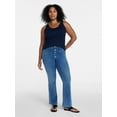 thumbnail image 4 of Time and Tru Women's Patch Pocket Flare Jeans, 31" Inseam, Sizes 0-22, 0L-22L, 4 of 6