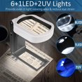 thumbnail image 2 of Recargable 9 LED Lupa de lectura iluminada con luz 25X10 X de pie y lupa de mano para personas mayores, niños & #39;s Pasatiempos, joyeros, B Feliz Sencillez, 2 of 5