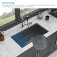 thumbnail image 2 of 33" Undermount Kitchen Sink - 33 x 19 x 9 inch Gunmetal Black Single Bowl 16 Gauge Stainless Steel Ledge Workstation Kitchen Sinks, 2 of 9