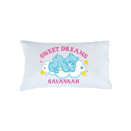 Personalized Care Bears Pillowcase - Sweet Dreams Bedtime Bear