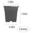 thumbnail image 4 of Plastic Garden Pots 1.4 Gallon - 10 Pack Square Plant Containers for Indoor/Outdoor Use - Seedling Pots for Flowers, Vegetables, Herbs - Black, 4 of 6