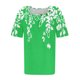 thumbnail image 4 of Camisetas de Cuello Redondo Impreso Gradiente de las Mujeres, Manga Corta Casual Top para el Uso Diario, 4 of 6