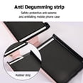 thumbnail image 4 of Allytechgroup Galaxy Flip 3 Case with Ring Holder Stand, Premium PU Leather Stylish Shockproof Anti-Scratch Portable Phone Case Cover for Samsung Galaxy Z Flip 3, Purple, 4 of 10