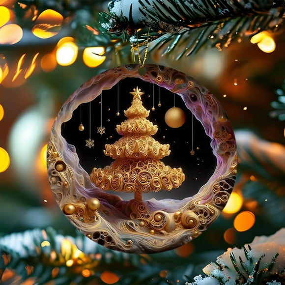 Yhmxh Christmas Decorations,Christmas Ornaments Christmas Hanging Decoration Products Flat Car Decoration Hanging Christmas Tree Hanging Decoration Decorative Products