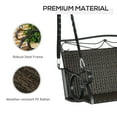 thumbnail image 4 of Outsunny 2-Person Wicker Porch Swing Hanging Swing Bench with Steel Chains, 4 of 10