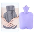 thumbnail image 3 of Calentador de manos Bolsa de agua caliente con cubierta de cintura suave y cubierta de punto Capacidad de 1,2 l Botella de agua caliente de goma Calentador de manos para compresas calientes Terapia de Abody Calentador de manos, 3 of 6