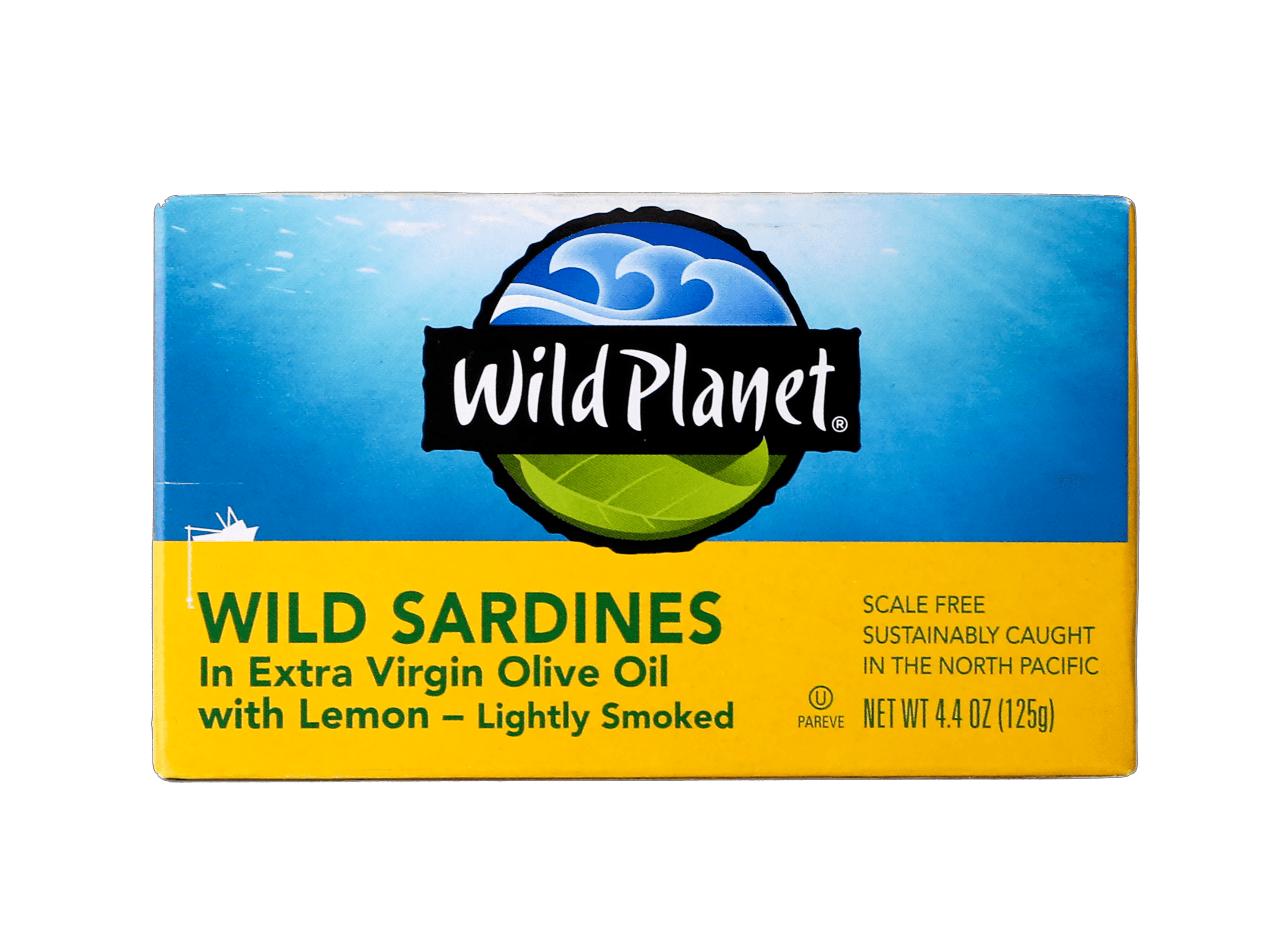 (2 pack) Wild Planet Wild Caught Sardines in Extra Virgin Olive Oil with Lemon, Lightly Smoked, 4.4 oz Can