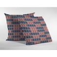 thumbnail image 2 of Coussin en Tissu Broadcloth Intérieur/extérieur Rouge et Bleu 28x28, 2 of 5