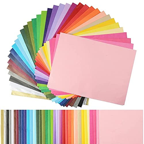 Simetufy 360 Sheets 36 Multicolor Tissue Paper Bulk Gift Wrapping Tissue Paper Decorative Art Rainbow Tissue Paper 12' x 8.4' for Art Craft Floral Birthday Party Festival Tissue Paper Pom Pom