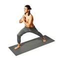 thumbnail image 2 of Athletic Works PVC Yoga Mat, 3mm, Dark Gray, 68inx24in, Nonslip, Cushioning for Support and Stability, 2 of 6
