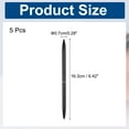 thumbnail image 2 of Uxcell Slim Metal Ballpoint Pen, 5Pcs Black Ink 1mm Medium Point Pen Metallic Retractable Lightweight Smooth Writing Pens for Business Office Wedding Guest Book, Black, 2 of 7