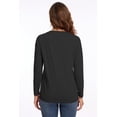 thumbnail image 4 of Camiseta tipo túnica NEYOUQE de manga larga para mujer, color negro 2025 XL, 4 of 6