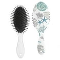 thumbnail image 2 of Seashells Hair Brush - Gentle Anti-Frizz Round Bristle Brush for Wet & Dry Hair, Scalp Massage Tool with Durable Marine Design, 2 of 5