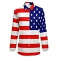 thumbnail image 4 of American Flag Long Sleeve Blouse Woman Streetwear Casual Shirts Summer Oversize Woman Streetwear Clothing Birthday Present, 4 of 7