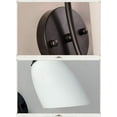 thumbnail image 7 of FSLiving No Drilling Wall Sconce with UL Plug-in Timer Dimmer Cord,American Country Style Wall Lamp Bedside Glass Lampshade Wall Light for Bathroom Dining Room Cafe Children's Room (Black), 7 of 7