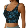 thumbnail image 2 of Pofeuu Spacecraft Print Sports Bra for Women Sexy Vest Yoga Running Gym Fitness Crop Bras Tops-Medium, 2 of 8