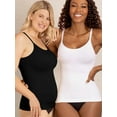 thumbnail image 4 of Homlouue Plus Size Camisole Tops for Women Adjustable Strap Basic Scoop Neck Women's Tanks 3 Pack (Black and White 2XL), 4 of 9