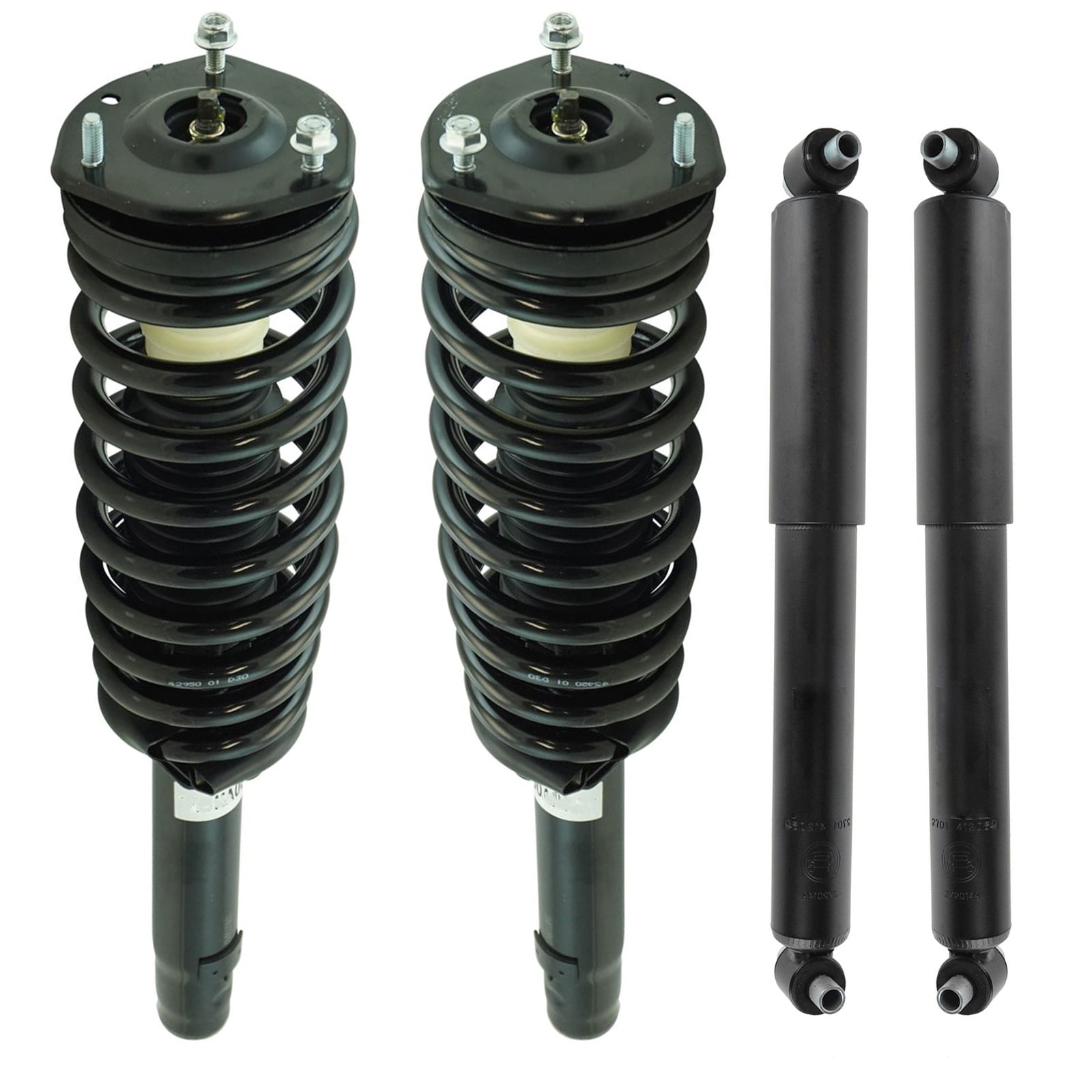 TRQ Front Rear Complete Loaded Strut Spring Assembly Shock Kit Set 4pc New SBA85618