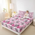thumbnail image 3 of Erosebridal Seashell Starfish Bed Sheets, Cartoon Coral King Sheets, 4 Pieces, 3 of 5