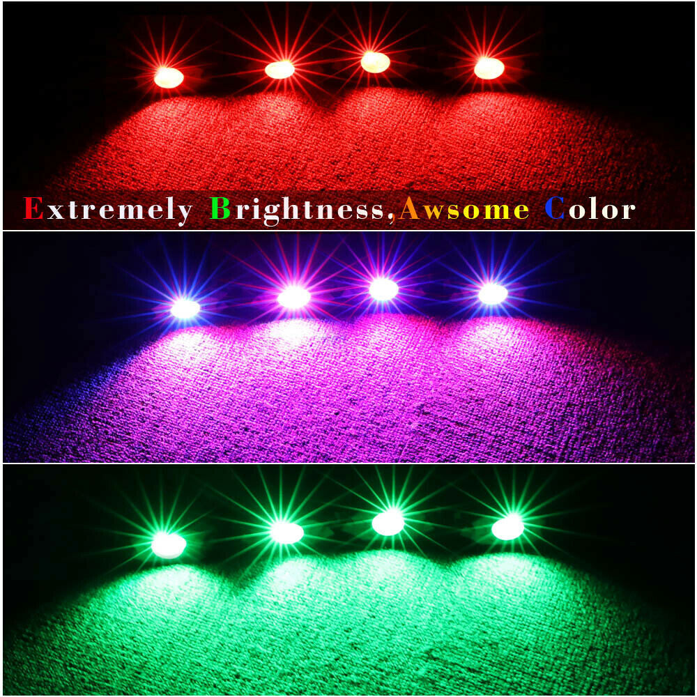 4 Pods RGB LED Rock Lights Chasing Multi Color Bluetooth APP Music UTV ATV Truck