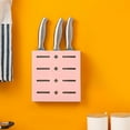 thumbnail image 4 of Plastic Knife Organizer, Wall Mounted Knife Rack, Kitchen Storage Rack, Perforated Design + Space Saving, Modern Style, Home Kitchen Use, Knife Storage Solution, Utensil Holder, Kitchen Aestivo, 4 of 8