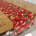 thumbnail image 4 of Cotton Print Table Runner Fruits Apples Allover on Beige, 4 of 4