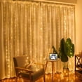 thumbnail image 4 of Cortina de luces USB para interiores, cascada, guirnalda de luces LED para dormitorio, decoración para bodas, fiestas de Navidad, vacaciones, 3, 4 y 6 m, 4 of 5
