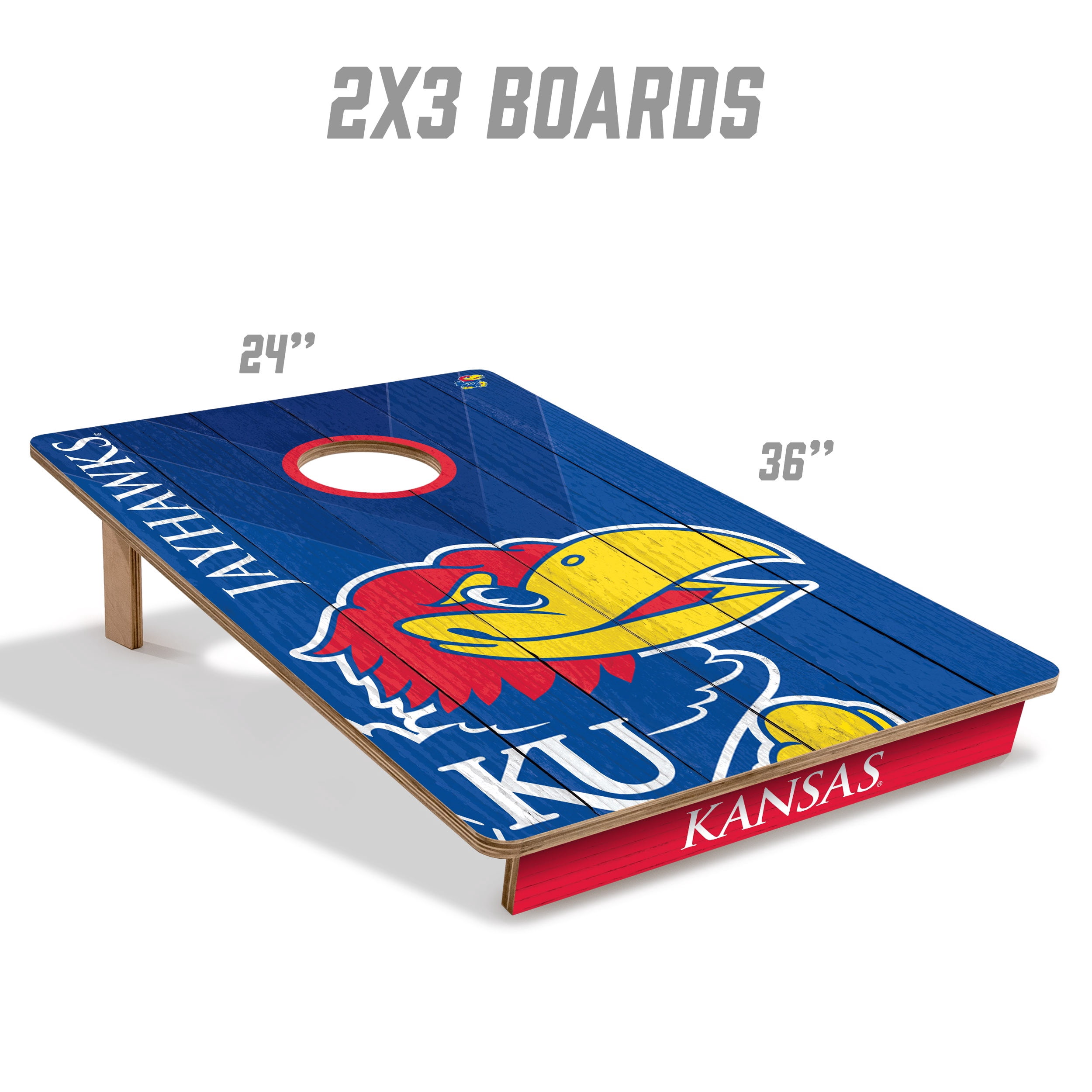YouTheFan NCAA Kansas Jayhawks 2' x 3' Cornhole Game