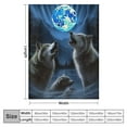 thumbnail image 4 of ONETECH  II Howling Wolf Blanket for Bed, Wolf Throw Blanket for Men, Women and Kids - Super Soft Plush Wolf Blanket Throw Blanket, 4 of 6