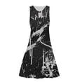 thumbnail image 3 of Gibobby Vestidos Casuales para Mujer Vestido de verano sin mangas con estampado abstracto de piruleta colorida informal para mujer(Negro,CH), 3 of 4