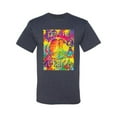 thumbnail image 2 of Wild Bobby, Live In Peace Paint Peace Logo Pop Culture Men's Graphic T-Shirt, Vintage Heather Navy, 2XL, 2 of 3