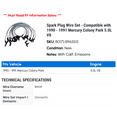 thumbnail image 2 of Spark Plug Wire Set - Compatible with 1990 - 1991 Mercury Colony Park 5.0L V8, 2 of 2