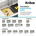 thumbnail image 5 of KRAUS Workstation Kitchen Sink 12 in. Solid Bamboo Cutting Board, 5 of 8
