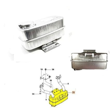 Twin Cylinder Engine - Husqvarna Craftsman Dixon Genuine dual inlet twin cylinder engine muffler 539131604