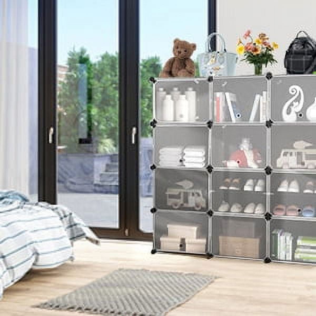 BIGLUFU Portable Shoe Rack Organizer, 8-Tier