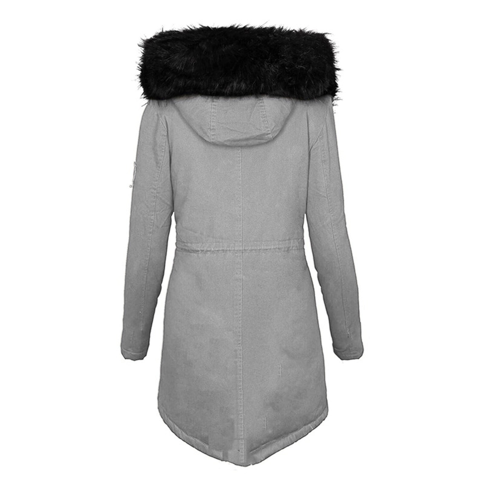 New Winter Women's Jacket Hooded Warm Plush Loose Jacket for Women  Patchwork Winter Outerwear Faux Fur Zipper Louis Vuitton Ladies Parka Coat  Plus