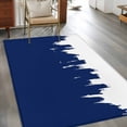 thumbnail image 3 of Navy Blue Painting Washable Area Rugs 4'x6', Abstract Art Blue Painting Low Pile Throw Living Room Rug Non-Slip Sturdy Edge Binding Carpet for Indoor Entryway Bedside Kitchen, 3 of 9