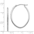 thumbnail image 4 of 14K White Gold Diamond Fascination Oval Hinged Hoop Earrings (31 X 2) Made In United States df106, 4 of 5
