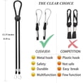 thumbnail image 2 of Cordones para máscara facial, soporte para máscara, cordón ajustable para máscara con clips, correa para soporte de collar facial para mujeres y hombres, cómodo alrededor del cuello, máscara facial Zhivalor WRST-284-1, 2 of 5