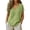 Green, variant on Ladies Summer Breathable V Neck Blouse Cotton Linen Short Sleeve Relaxed Fit Tunic