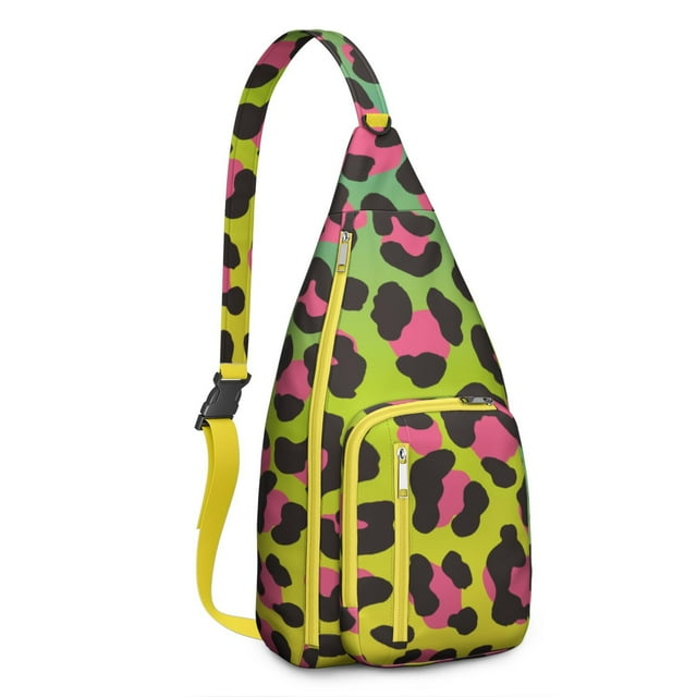 Cheetah Sac à Dos à Bandoulière - Design Léopard Tropical, Sac Compact et Léger pour Essentiels