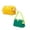 03 Yellow+08 Forest Green, variant on Miretho Huggea Bag, Women Summer Silicone Handbag, Waterproof Foldable Tote