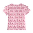 thumbnail image 4 of Grblisyd Girls Summer Shirts Casual Cute Ruffle Sleeve Little V Neck T Shirts Loose Fit Tops Tees Fashion Bow Knot Print Tops Blouses Light pink 8-9Y, 4 of 6