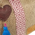 thumbnail image 4 of Bolso de dama AngeLozano Veronica tipo Hobo con Telar Rombos y Yute color Camel, 4 of 5