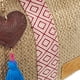 thumbnail image 4 of Bolso de dama AngeLozano Veronica tipo Hobo con Telar Rombos y Yute color Camel, 4 of 5