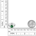 thumbnail image 3 of Gem Stone King 2.15 Ct Round Green Simulated Emerald 925 Sterling Silver Ring (Size 9), 3 of 4