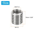 thumbnail image 2 of Unique Bargains Adaptateurs de Filetage Manchon Réducteur Écrou M14 * 2 Mâle à M10 * 1,5 Femelle Réparation Insert Vis Réducteur 15mm 6 Pcs, 2 of 6