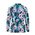 thumbnail image 4 of Garronmavis Zip Up Golf Shirt Women Long Sleeve Tennis Shirts Collar Golf Tennis Shirts Workout Athletic Tropical Golf Shirt for Women, Tropical Floral Leopard, Size M, 4 of 7