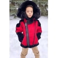 thumbnail image 4 of Jordan Craig Kids EL Jefe Shearling Moto Jacket (Black Red), 4 of 5